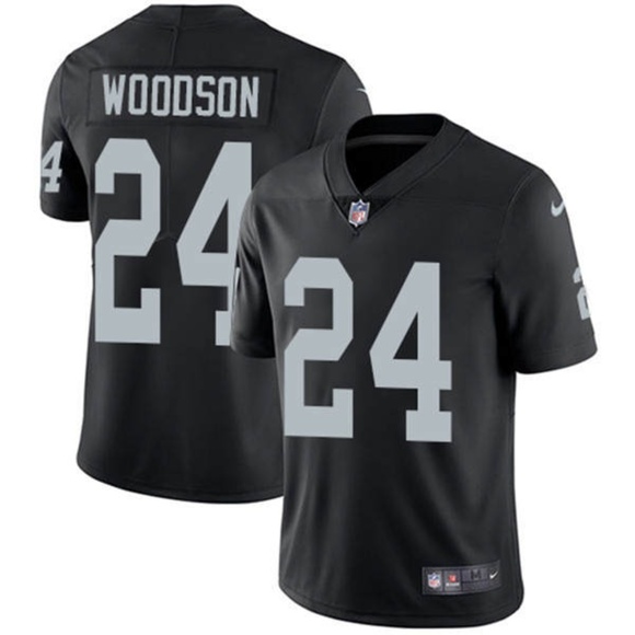 Toddlers Las Vegas Raiders #24 Charles Woodson Black Vapor Limited Stitched Jersey